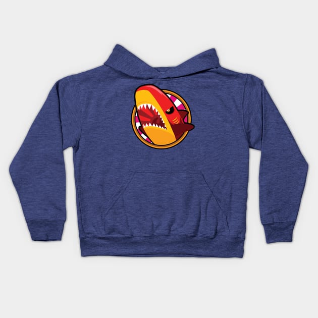 Fury Shark Kids Hoodie by zoneo